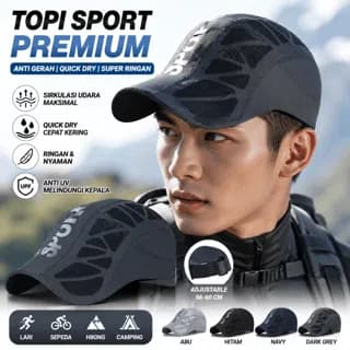 Hat008 Topi Olahraga Pria Musim Panas - Topi SPORT Quick Dry Mesh Anti Matahari AAA
